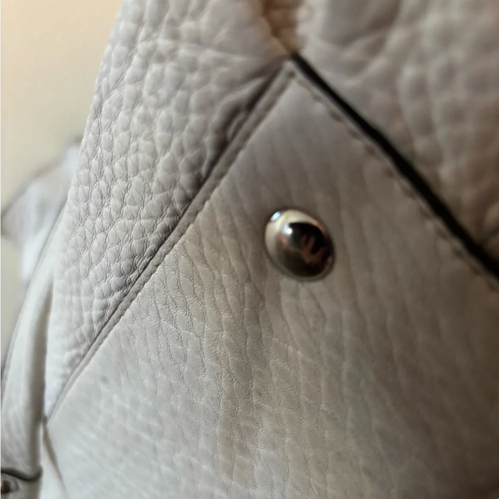 Coach Penelope Satchel/Shoulder Bag~Cream/Bone White Pebbled Leather SEE PHOTOS - Picture 9 of 16